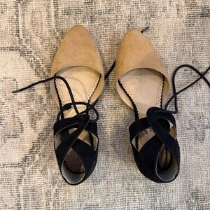 Elegant Tan and Black Women's Shoes